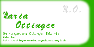 maria ottinger business card